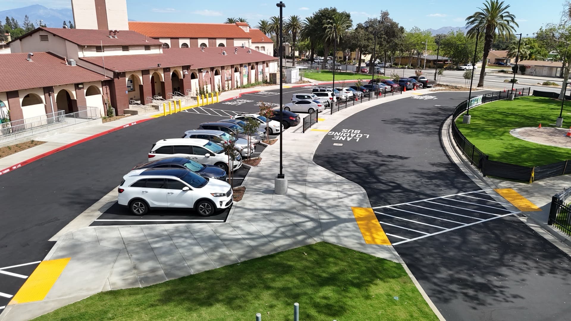 Fontana Middle School parking lot — completed